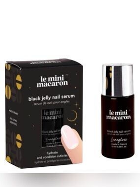 NIB Le Mini Macaron Black Jelly Nail Serum